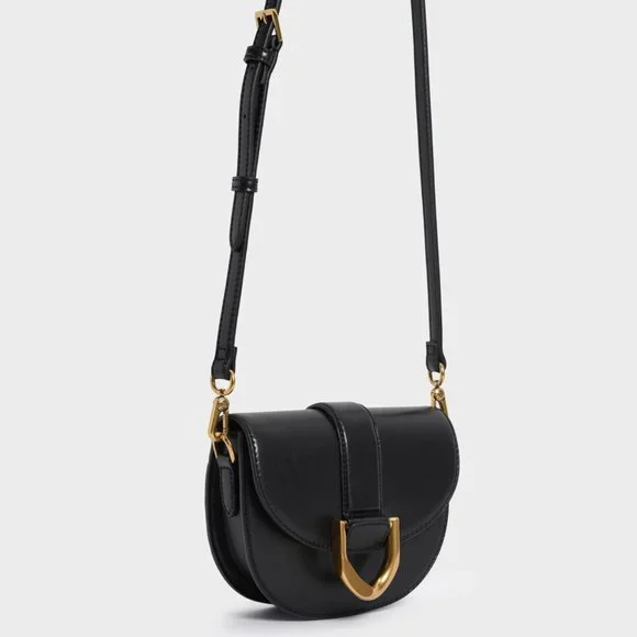 Charles & Keith Mini Gabine Saddle Bag - Picture 4 of 10